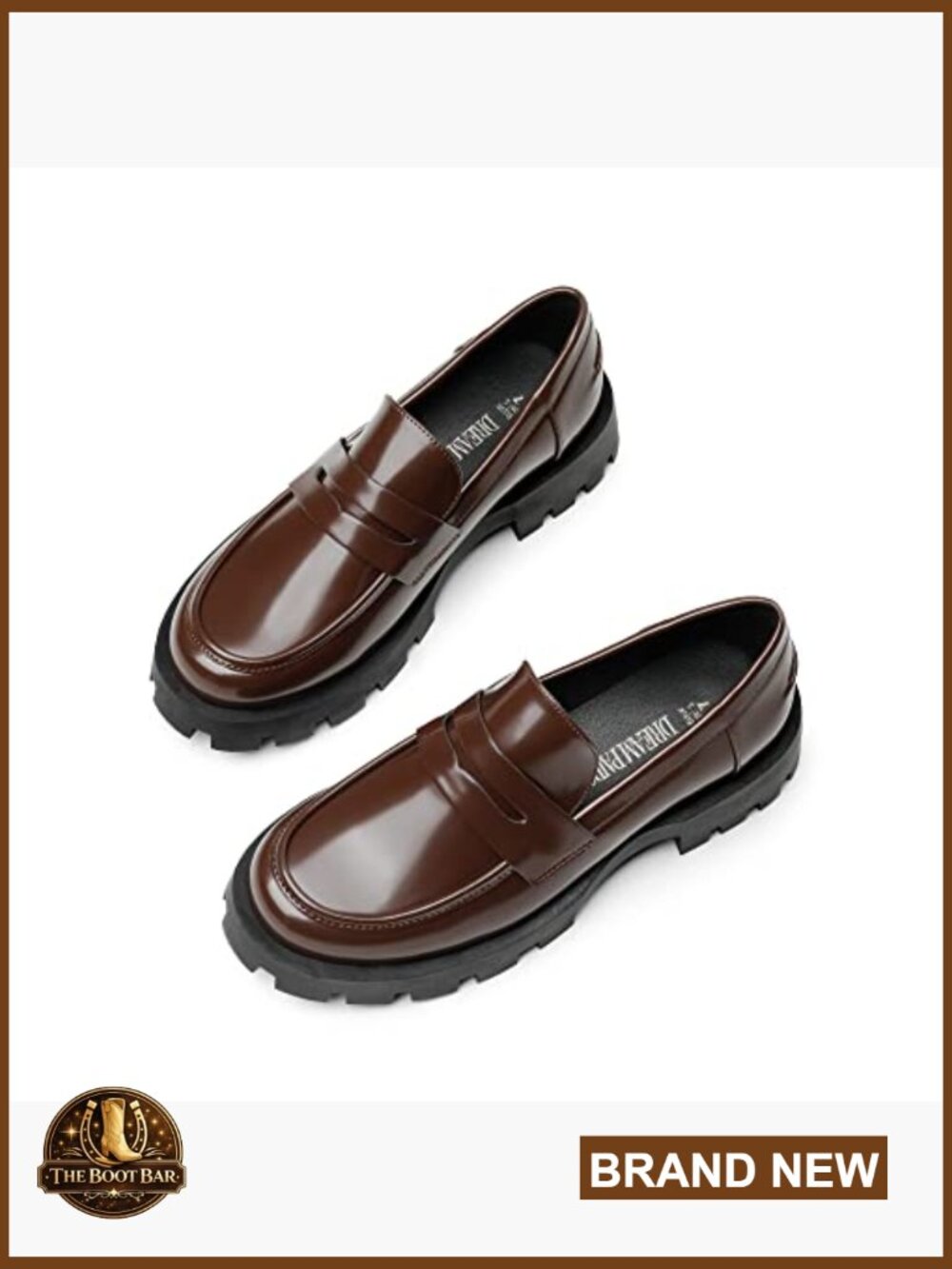 Chunky Platform Lug Sole Slip On Loafers for Women Dressy Work Shoes - Picture 6 of 7